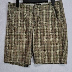 Columbia Women’s Brown & Tan Plaid Shorts Size 6 100% Cotton